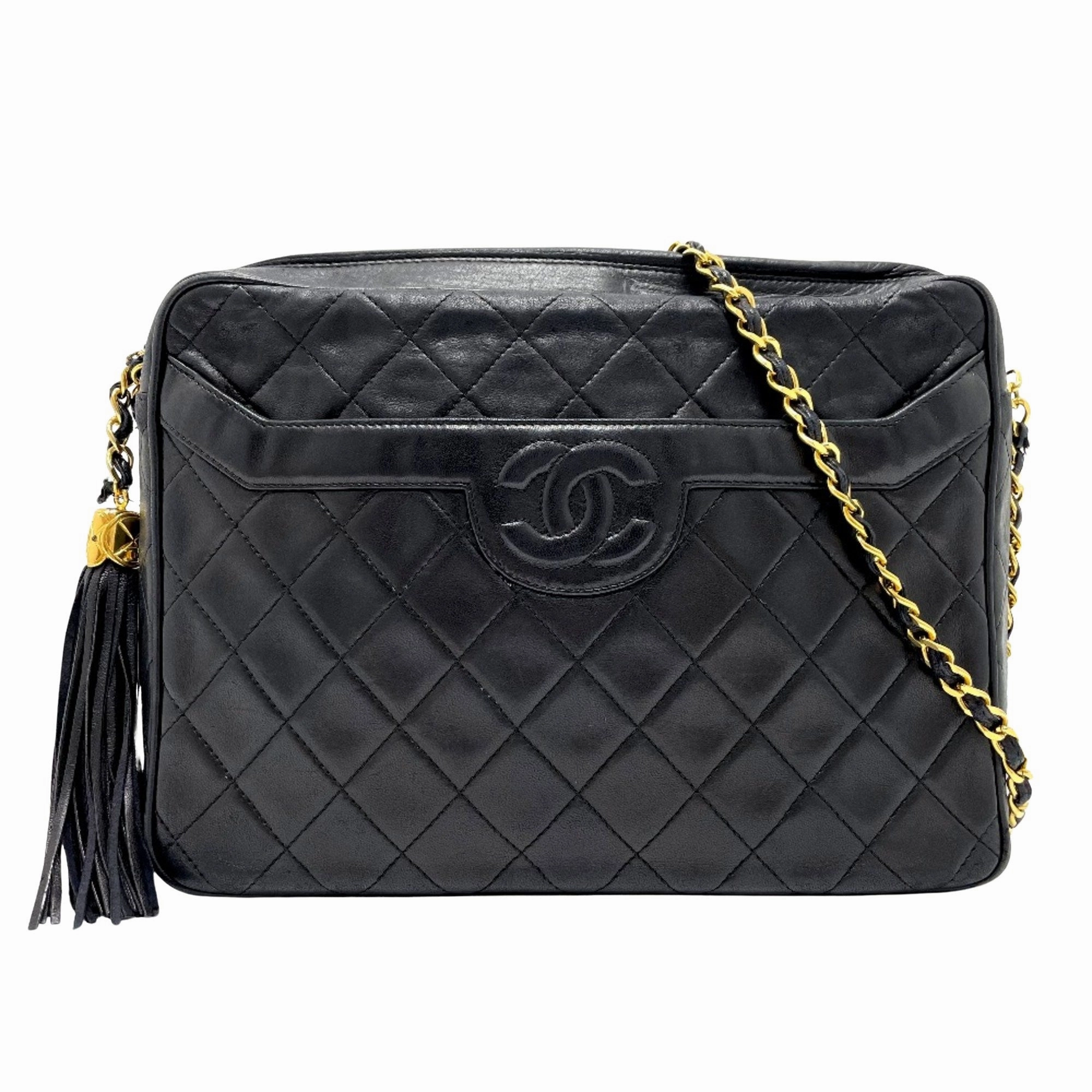 Chanel Logo Cc Leather Shoulder Bag (Pre-Owned)