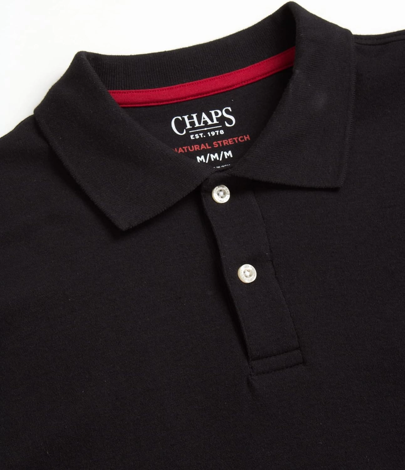 Chaps Men's Polo Shirt - Classic Fit Short Sleeve 2-Button Double Knit Cotton Polo Shirt (S-XL)