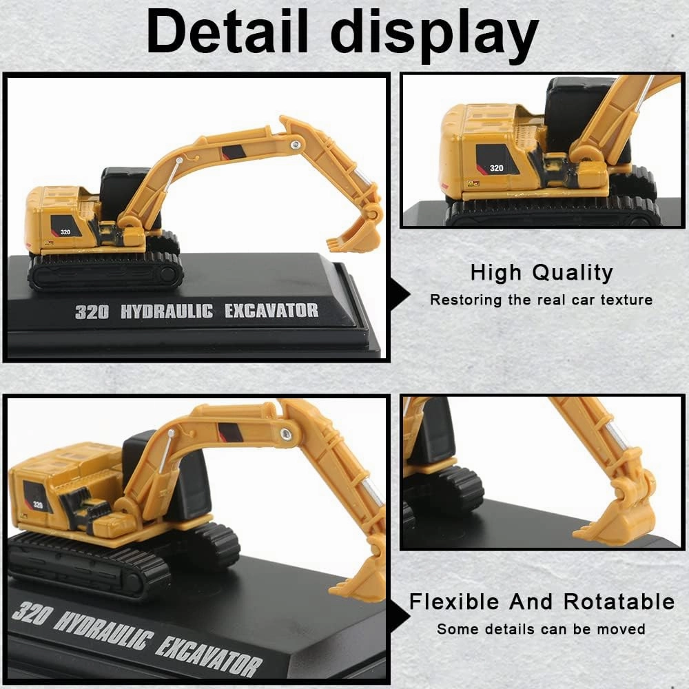 chengchuang 2 Pack 1:160 N Scale Alloy Construction Vehicles, Engineering Vehicle Model for N Scale Railroad, Train Set, Collection, Collections for Age 13 , Adults
