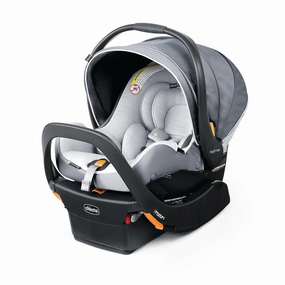 Chicco KeyFit® Max Zip ClearLux™ Infant Car Seat and Base, Rear-Facing Seat for Infants 4-30 lbs., Zip-Open Privacy Shield, Compatible with Chicco Strollers, Baby Travel Gear | Verona/Grey
