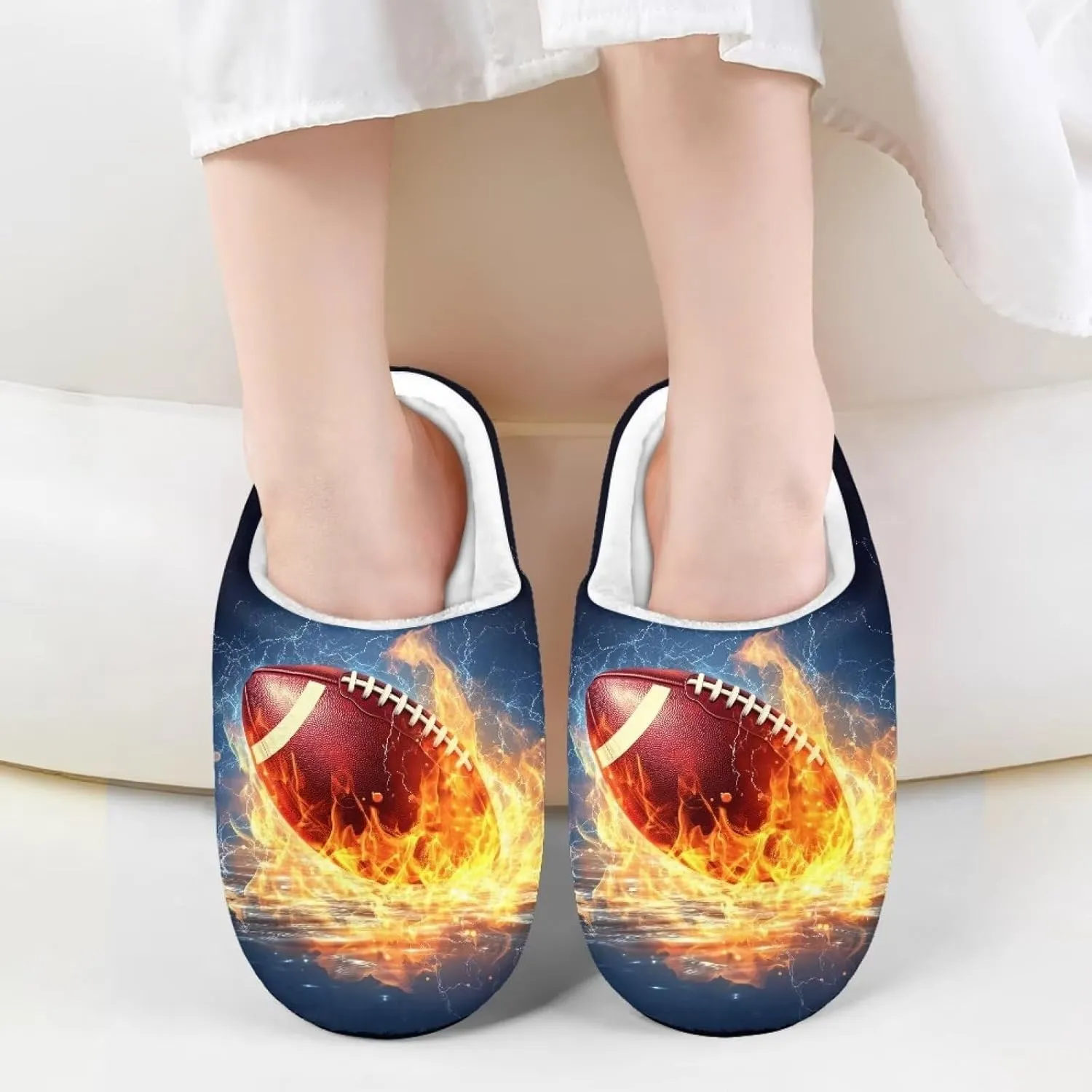 Children's Plush Slippers Fuzzy House Non-Slip Home Warm Slipper Indoor Soft Shoes with Slide-in for Winter Bedroom