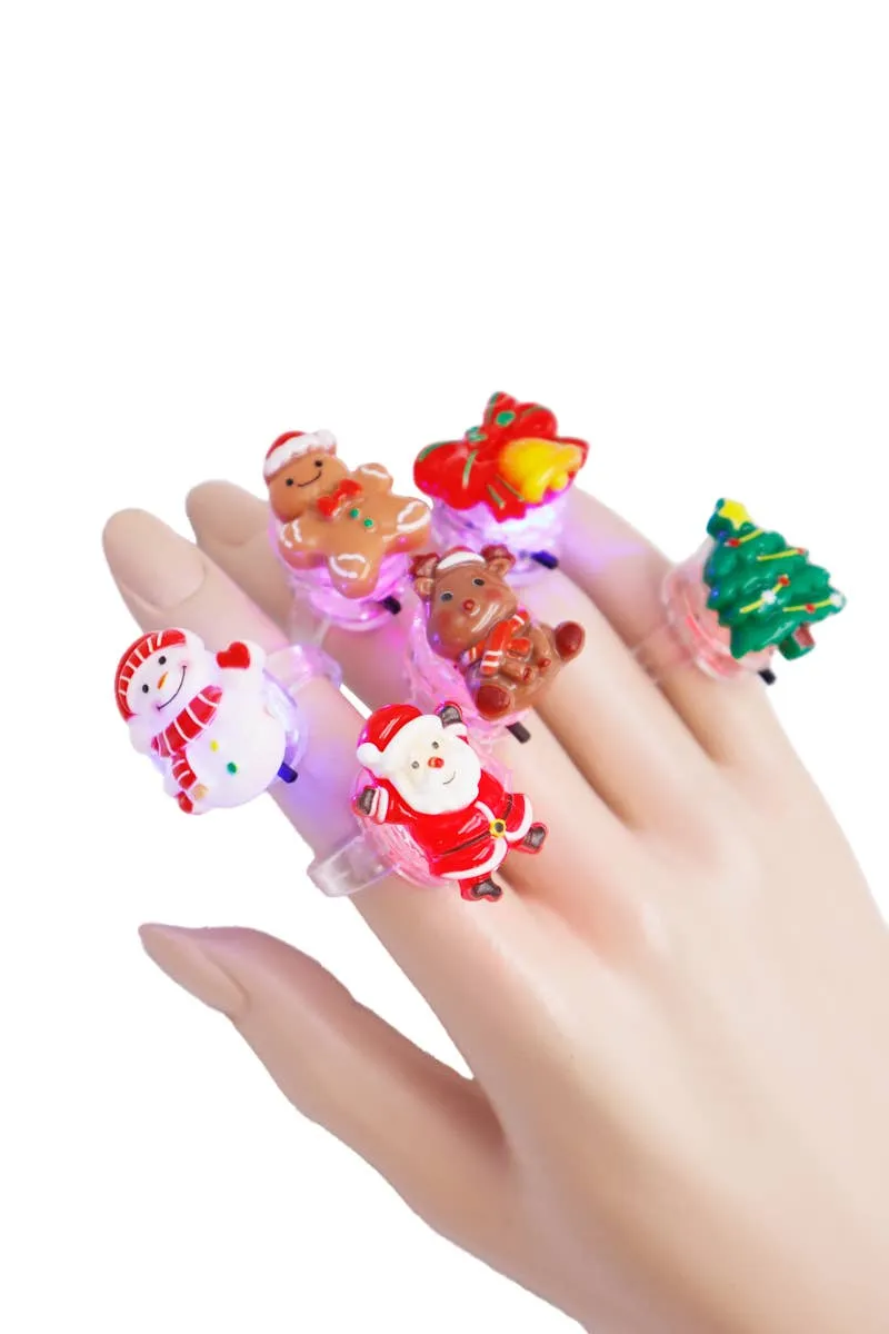 Christmas Ornament Resin LED Light-Up Ring