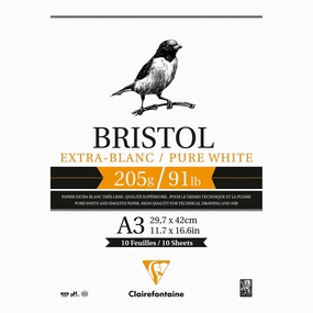 Clairefontaine Bristol Pad A3 205g 20 sheets