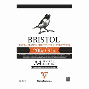 Clairefontaine Bristol Pad A4 205g 20 sheets