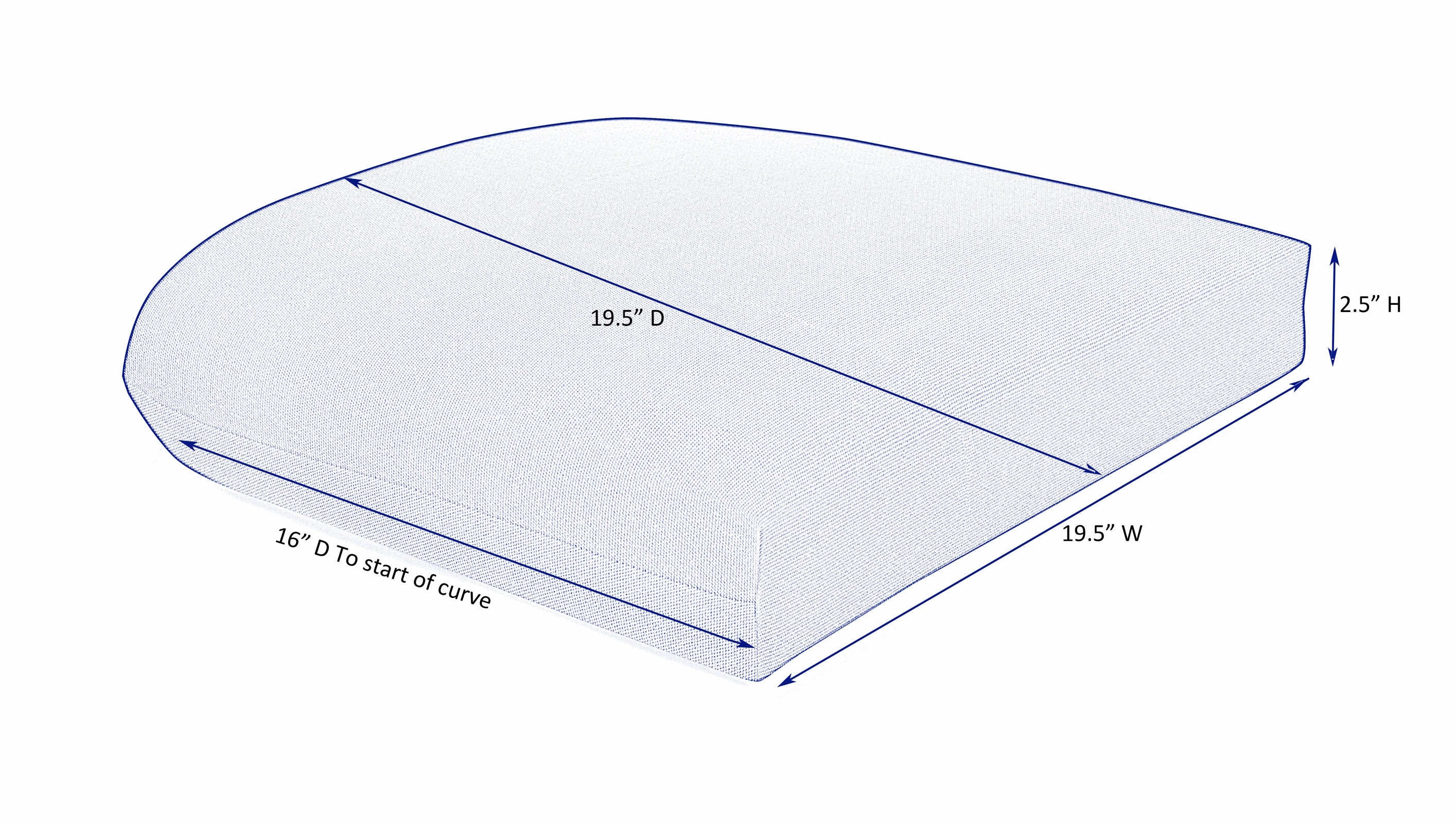 Classic Wicker Polyester Pad, Gray