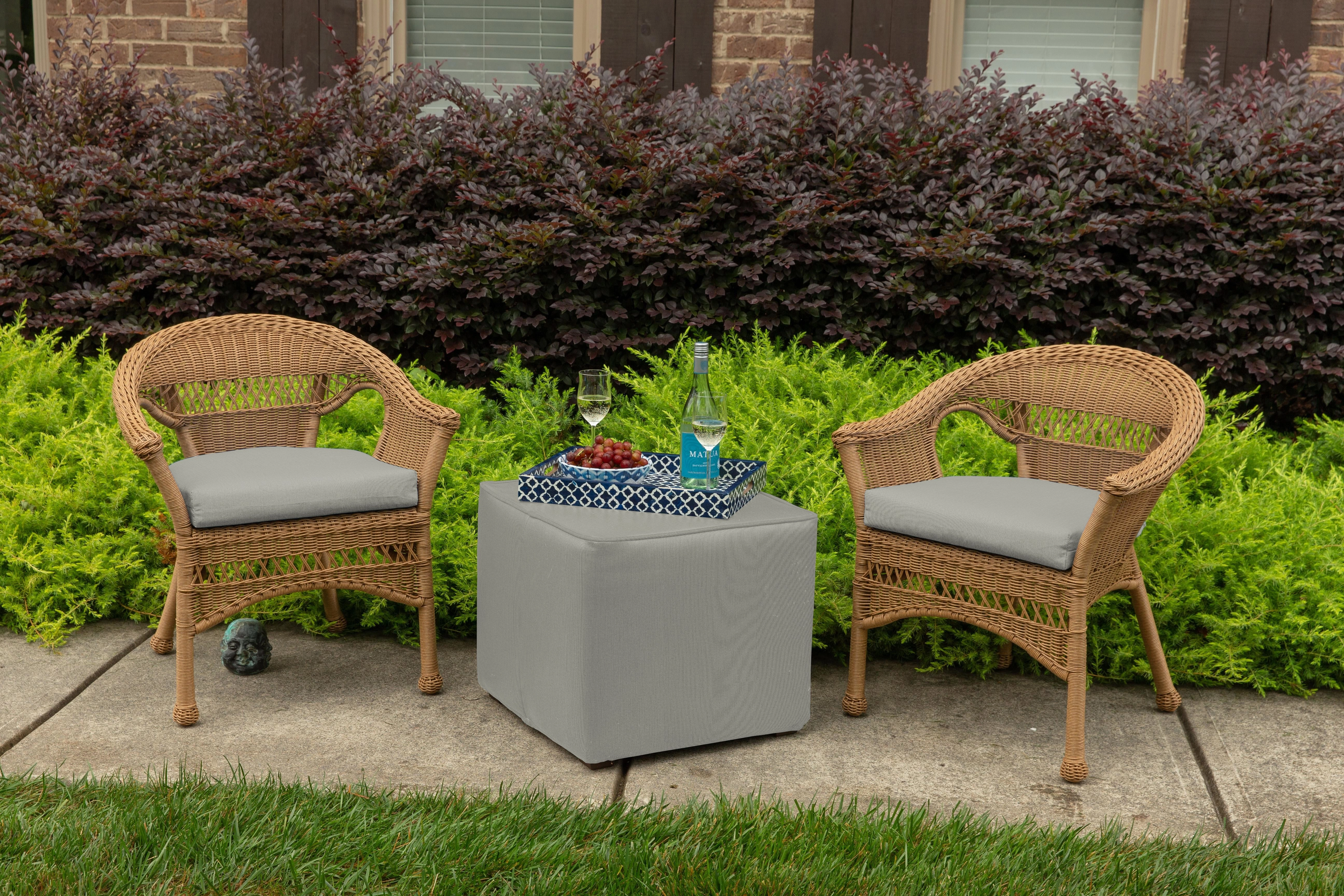 Classic Wicker Polyester Pad, Gray