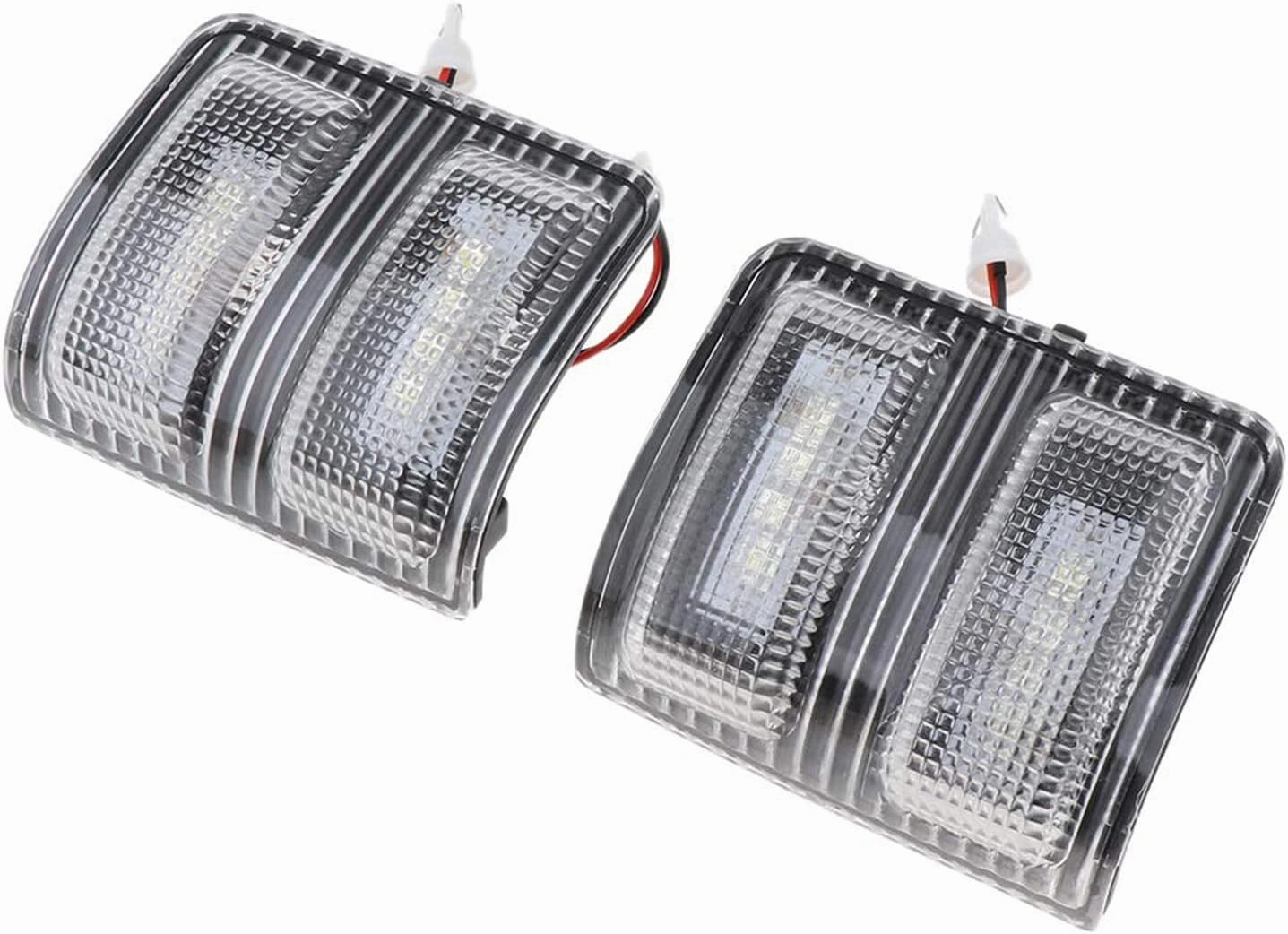 Clear Lens White LED Side Mirror Marker Lights Compatible with 2008-2016 Ford F250 F350 F450 Super Duty Side Mirror LED Turn Signal Lights