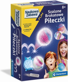 Clementoni 50702 Scientific Fun Crazy Glitter Balls Educational Set for Children from 8 Years Old Polish Version
