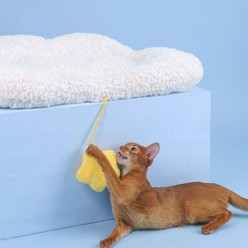 Clouds Cat Sleeping Pad Warm White Kitty Mat Bed