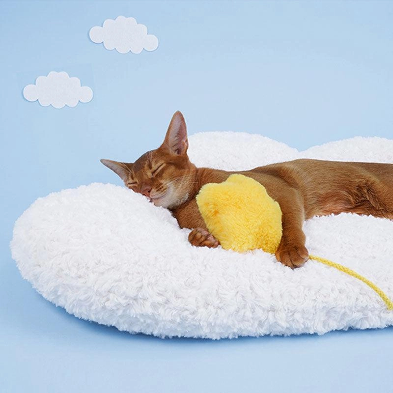 Clouds Cat Sleeping Pad Warm White Kitty Mat Bed