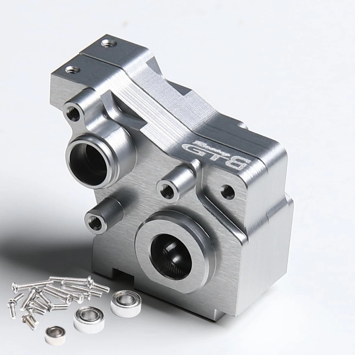 CNC Aluminum 1:36 RC Mini Car Team Losi Micro Gear Box Case Set Upgrade Part (Silver)