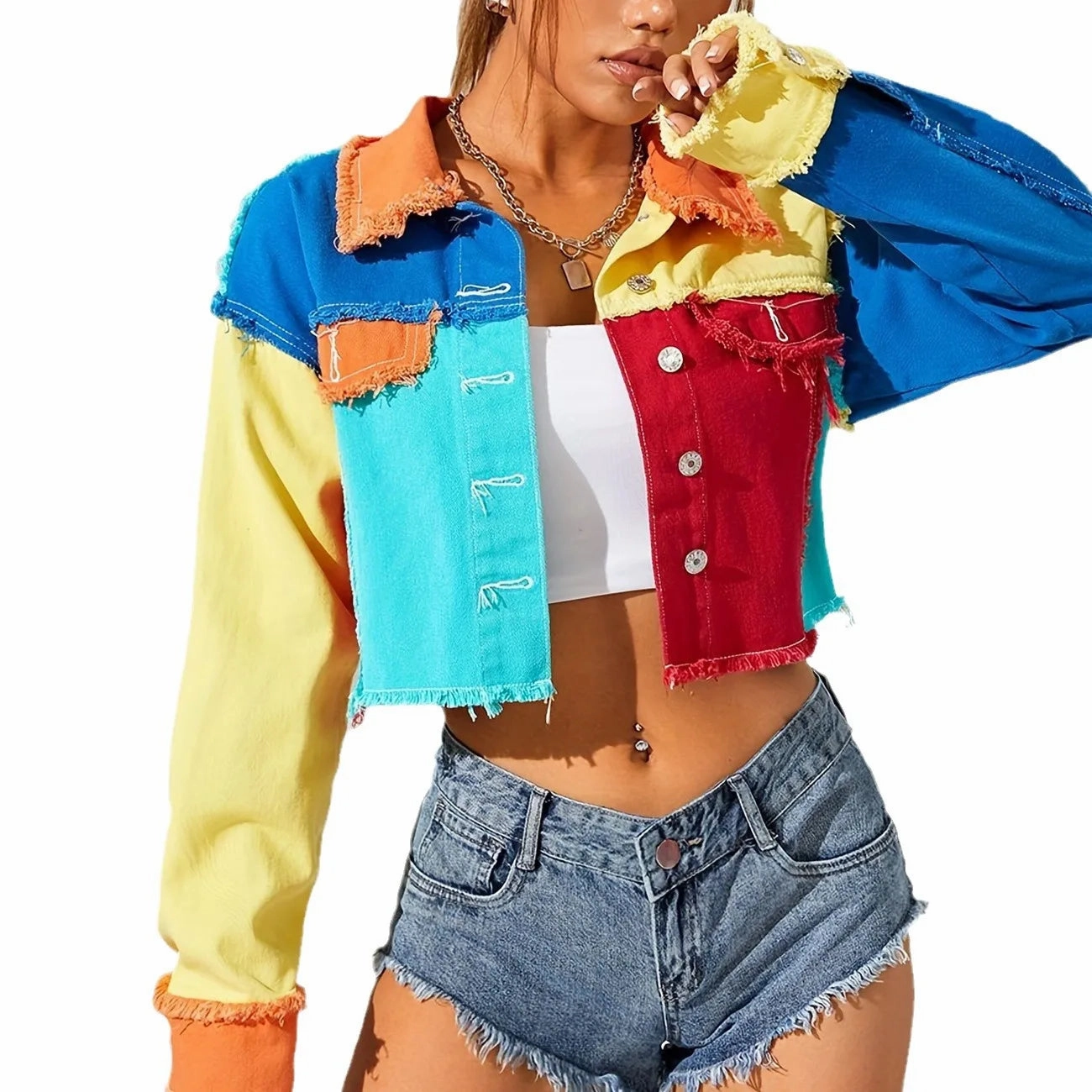 Colorburst Demin Top