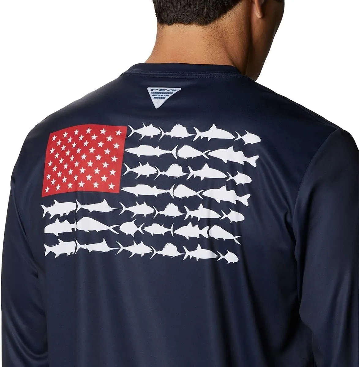 Columbia Men's PFG Terminal Tackle Fish Flag Long Sleeve Fishing Shirt