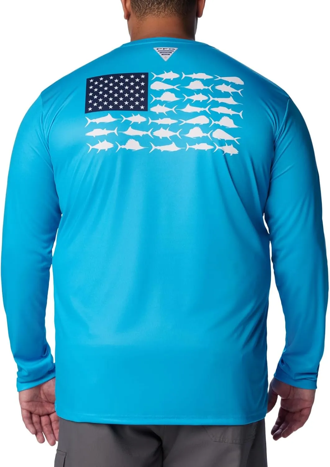 Columbia Men's PFG Terminal Tackle Fish Flag Long Sleeve Fishing Shirt