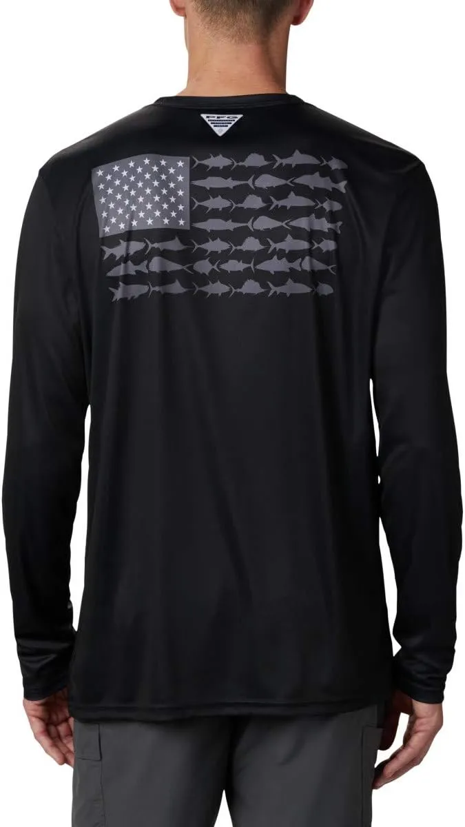 Columbia mens Terminal Tackle Pfg Fish Flag Long Sleeve