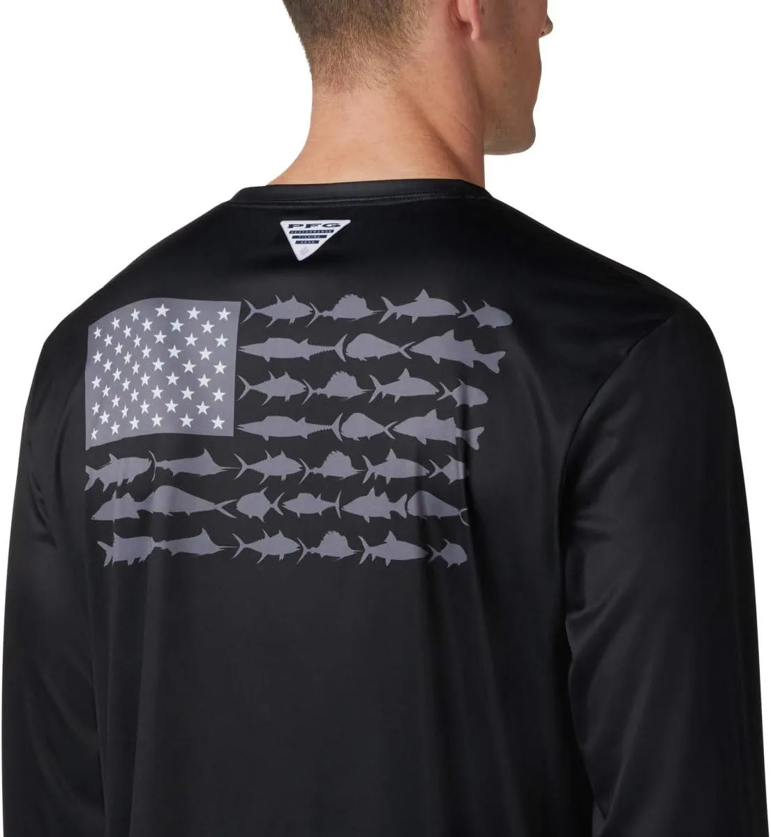 Columbia mens Terminal Tackle Pfg Fish Flag Long Sleeve