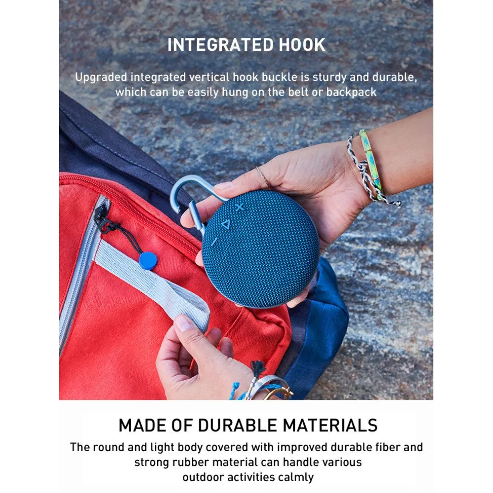 Compact and Powerful Sound Wireless Bluetooth Speaker, Perfect for On-the-Go Adventures and Outdoor Activities Clip3Max for Universal Cell Phone And Bluetooth Device