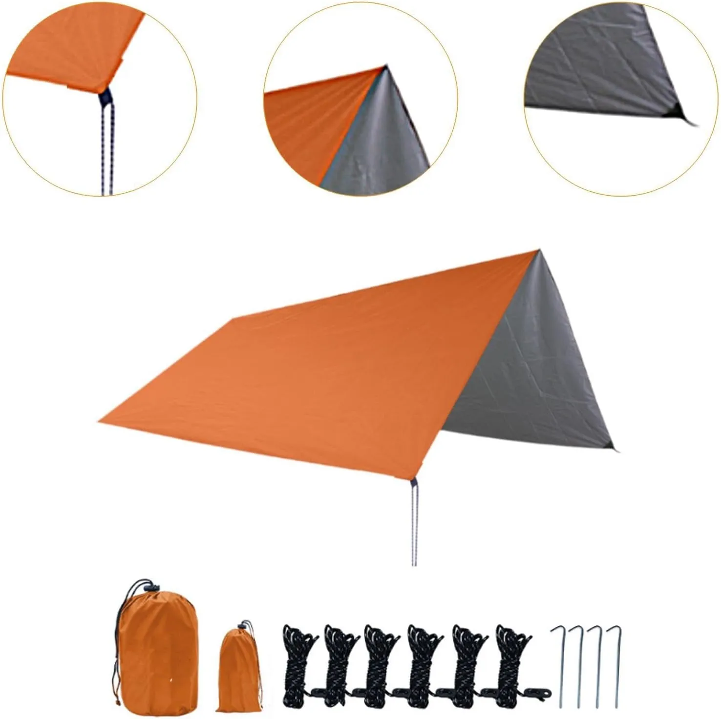 Compact Tarp for Camping and Outdoor Use with Storage Bag
