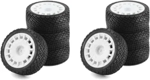 Compatible with Tamiya TT01 TT02 XV01 TA06 for PTG-2 for HPI WR8 1/10 RC Car for Racing Car Tires On Road Tyre Wheel Upgrade Parts RC Wheel Tires