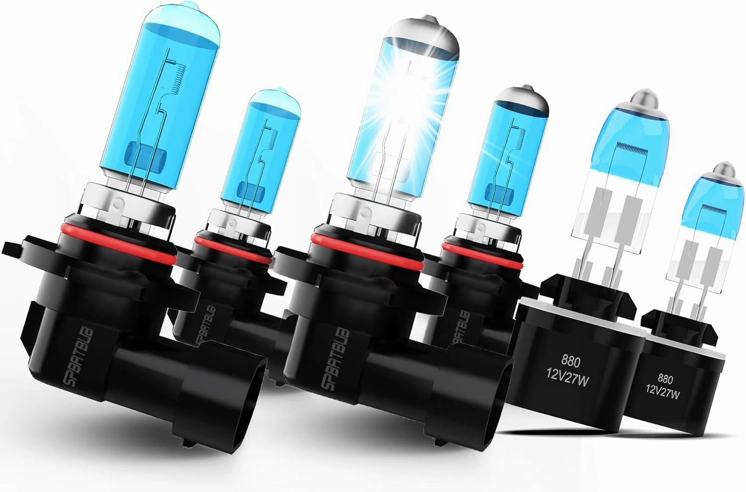 Compatible With GMC Sonoma 1998-2004,9005/HB3/H10   9006/HB4 High Low Beam   880/893/899 Fog Lights Halogen Light Bulb, Super Bright 6000K White, Plug n Play, Pack of 6