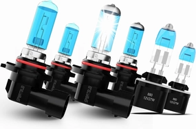 Compatible With GMC Sonoma 1998-2004,9005/HB3/H10   9006/HB4 High Low Beam   880/893/899 Fog Lights Halogen Light Bulb, Super Bright 6000K White, Plug n Play, Pack of 6