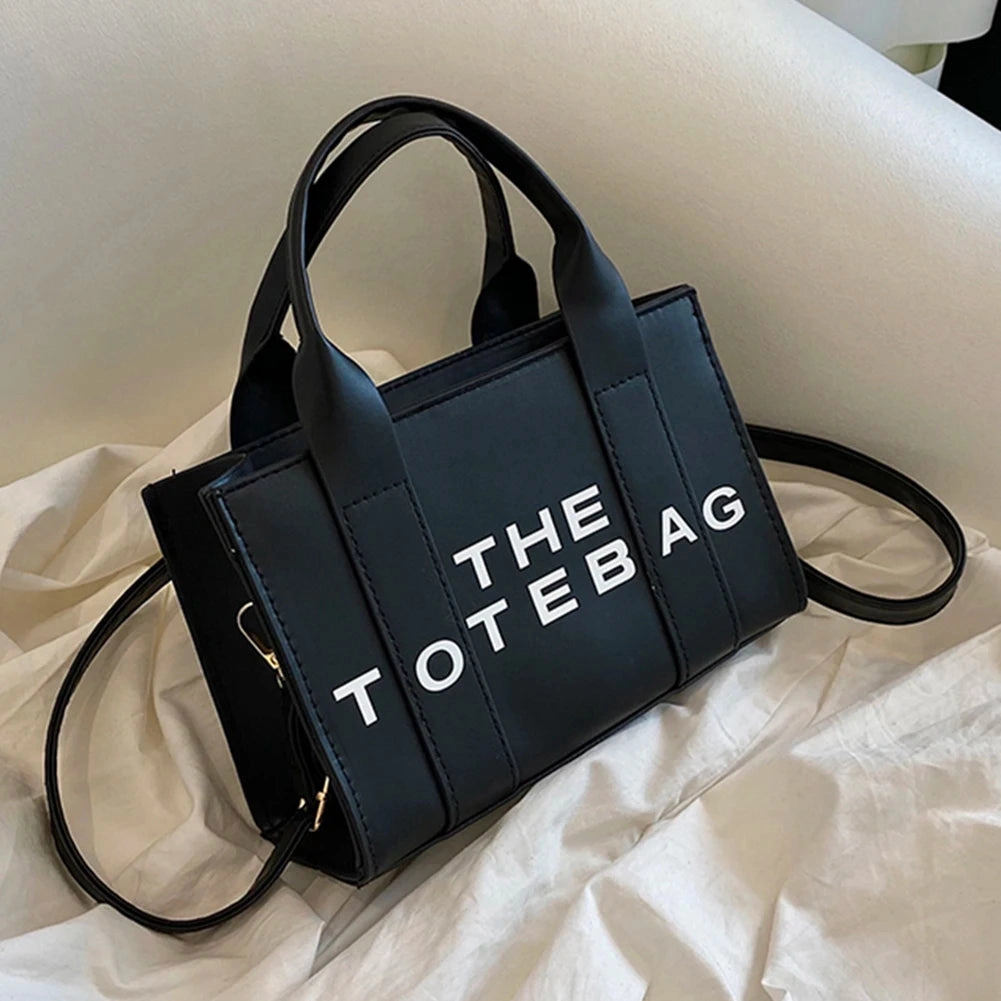 Contrast Letters Crossbody Bag PU