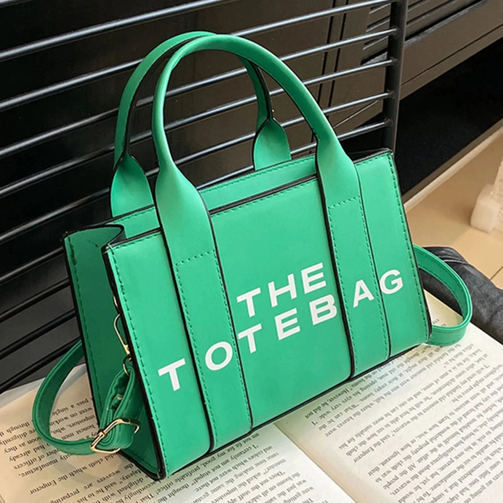 Contrast Letters Crossbody Bag PU
