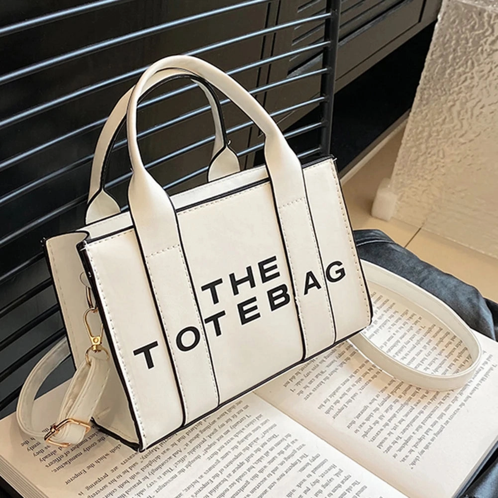 Contrast Letters Crossbody Bag PU
