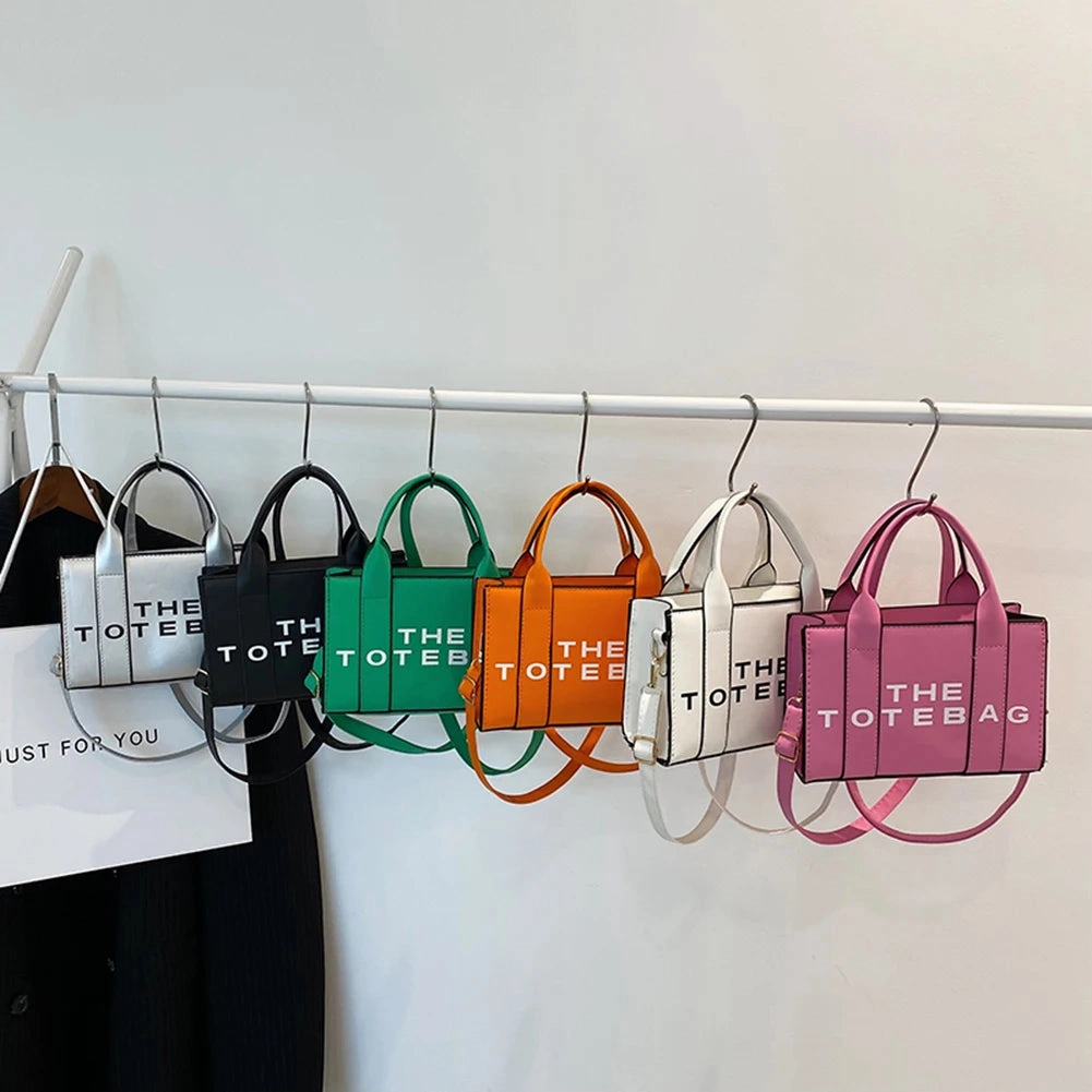 Contrast Letters Crossbody Bag PU
