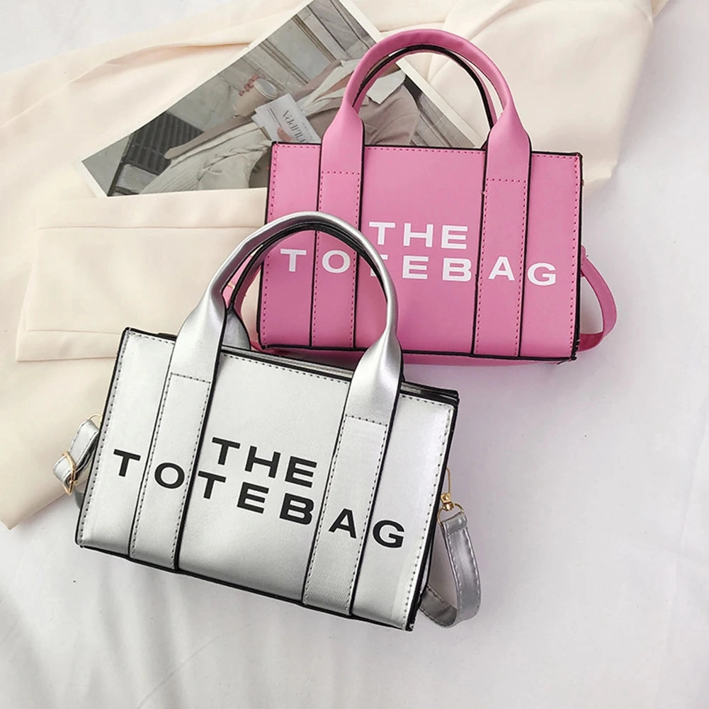 Contrast Letters Crossbody Bag PU