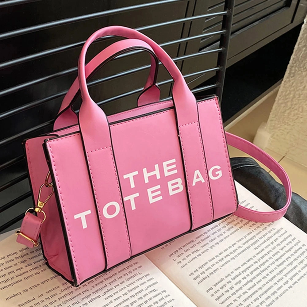 Contrast Letters Crossbody Bag PU