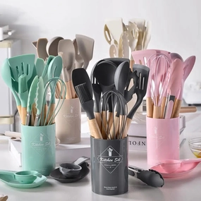Cooking Utensils Non-Stick Heat Resistant Silicone