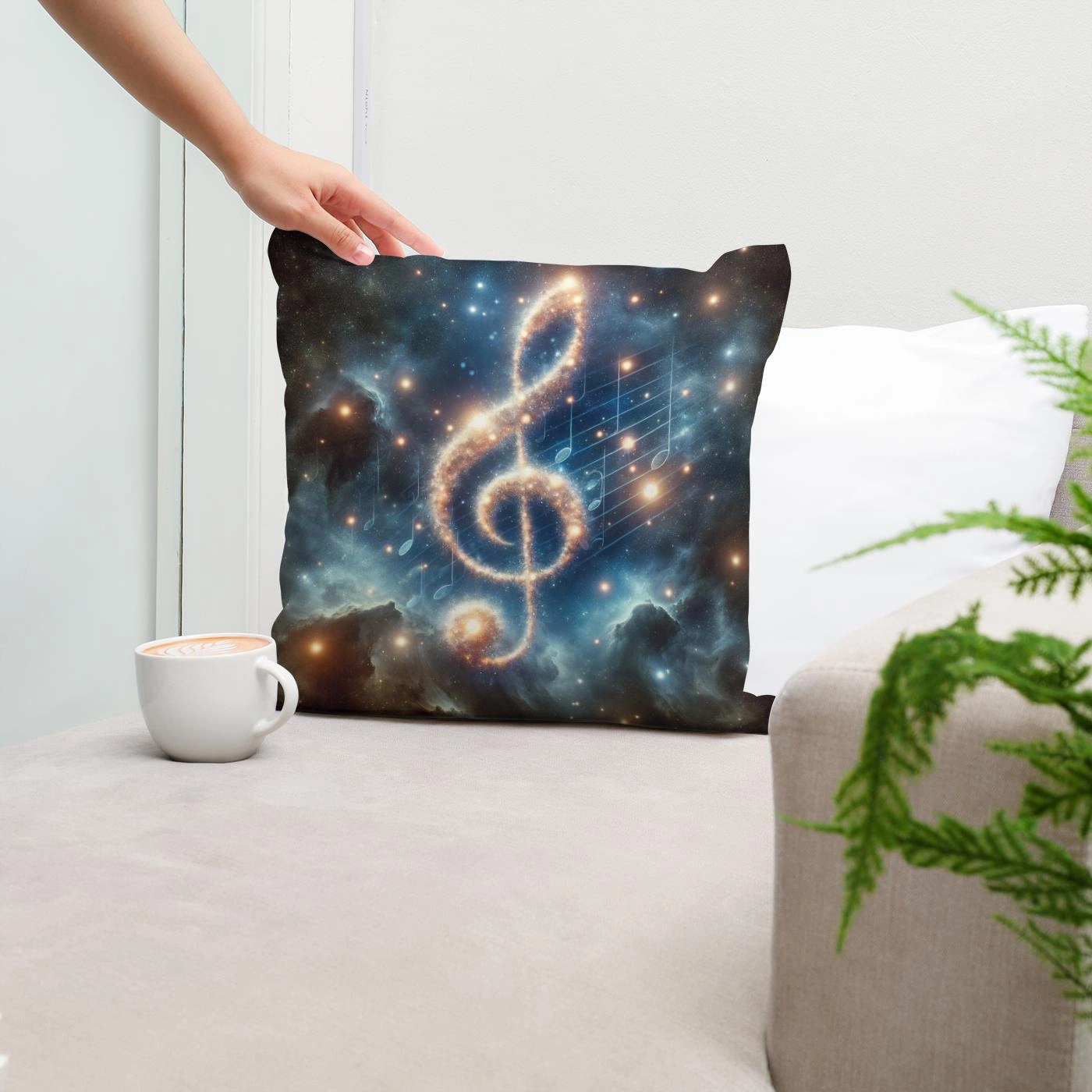 Cosmic Symphony Cotton Cushion