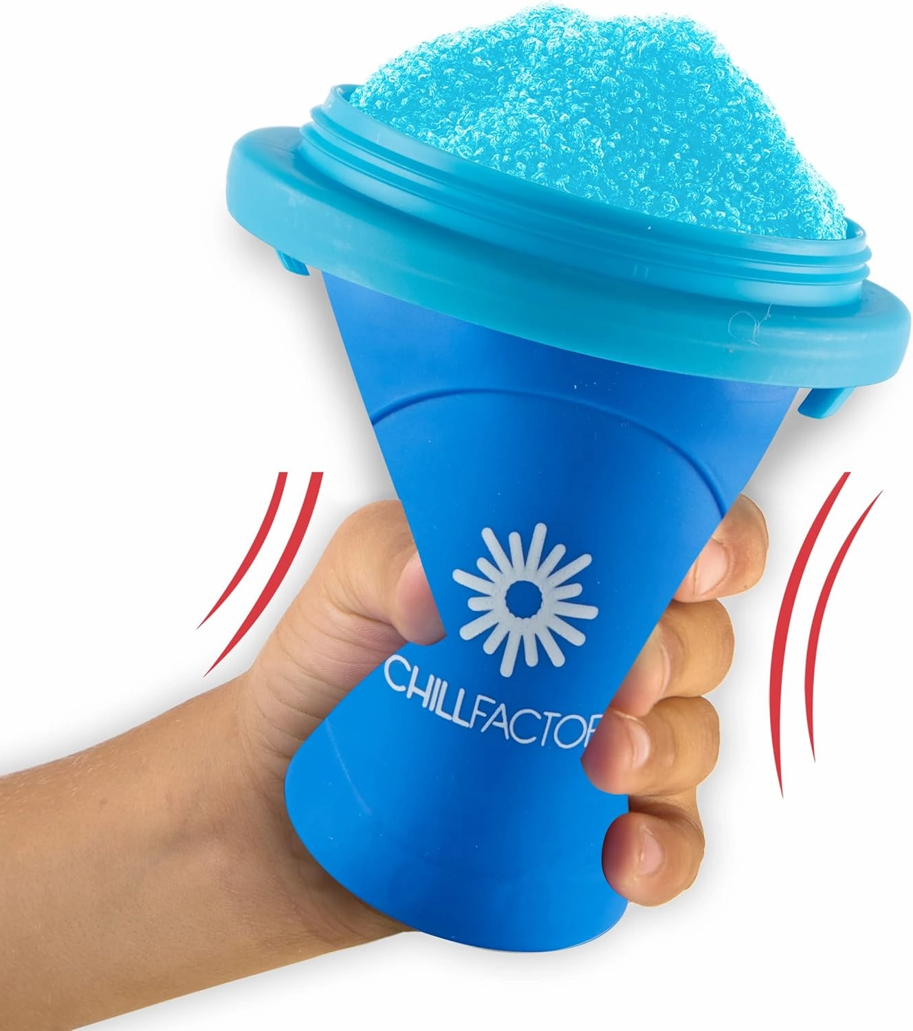 Cra-Z-Art ChillFactor Original Slushie Maker, DIY Magic Slushy Maker, Super Quick Smoothie Squeeze Cup for Milkshakes, Juices, Double Layer Cup with Lid & Spoon, Blue
