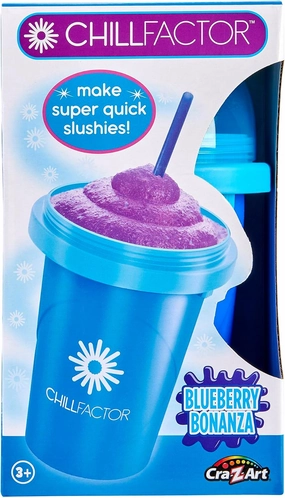 Cra-Z-Art ChillFactor Original Slushie Maker, DIY Magic Slushy Maker, Super Quick Smoothie Squeeze Cup for Milkshakes, Juices, Double Layer Cup with Lid & Spoon, Blue