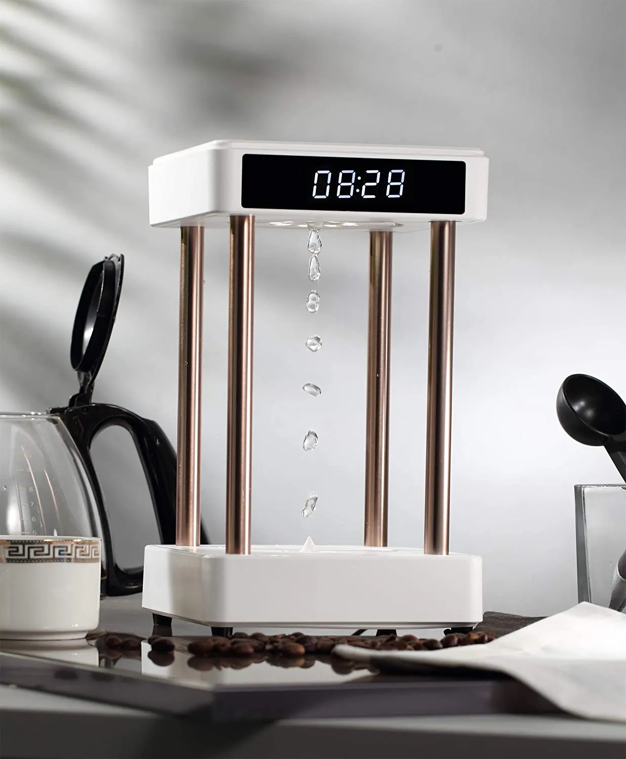 Creative Anti Gravity Levitating Water Drops Time Lamp