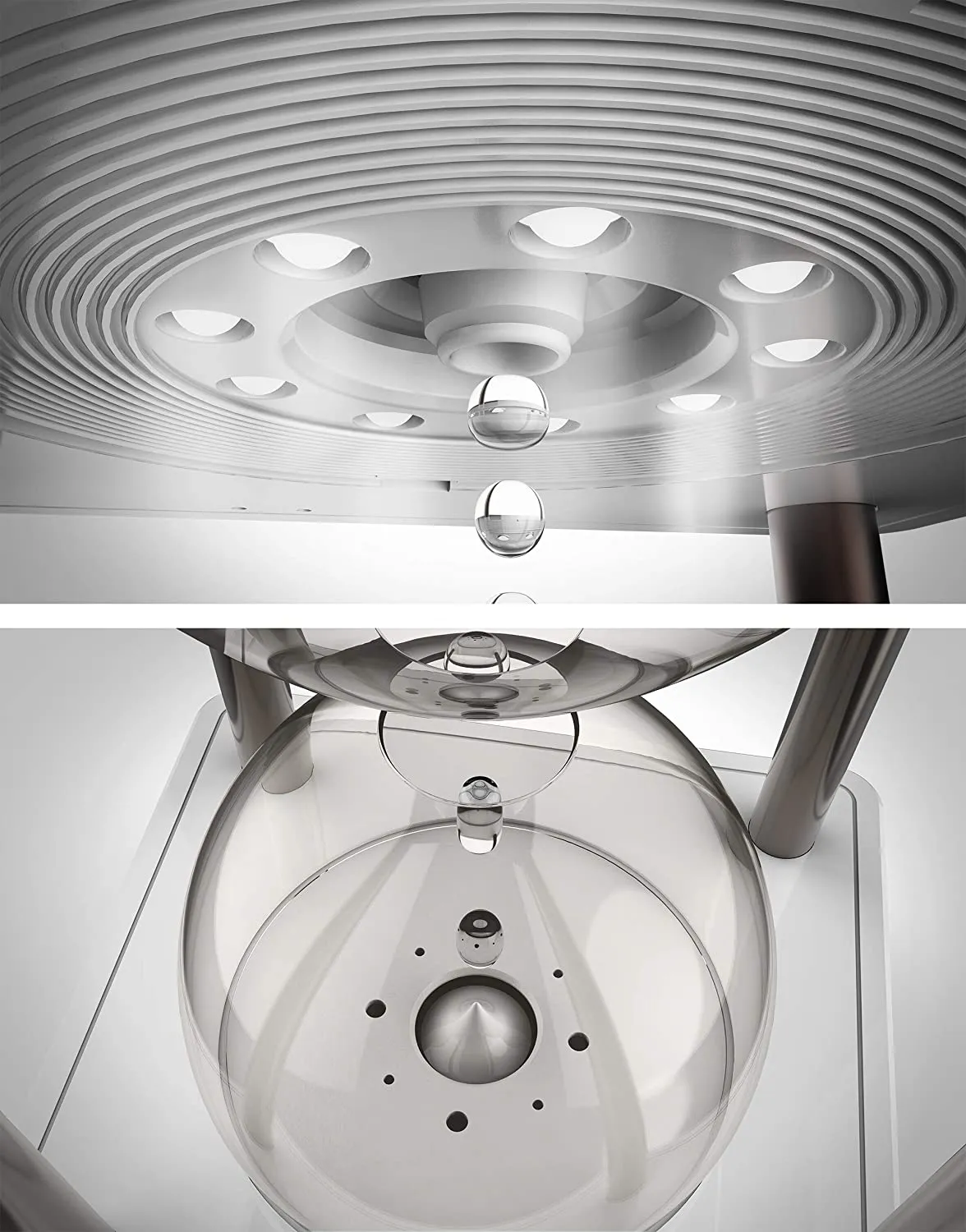 Creative Anti Gravity Levitating Water Drops Time Lamp