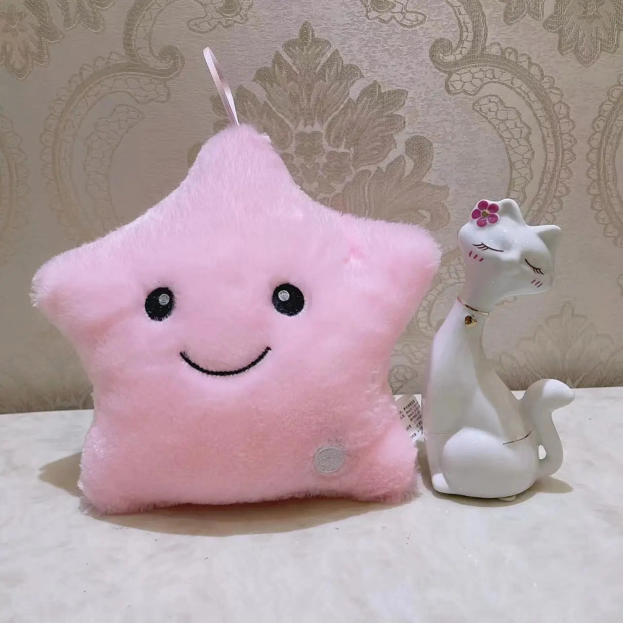 Creative Toy Luminous Pillow Soft Stuffed Plush Glowing Colorful Stars Cushion Led Light Toys Gift For Kids Children Girls