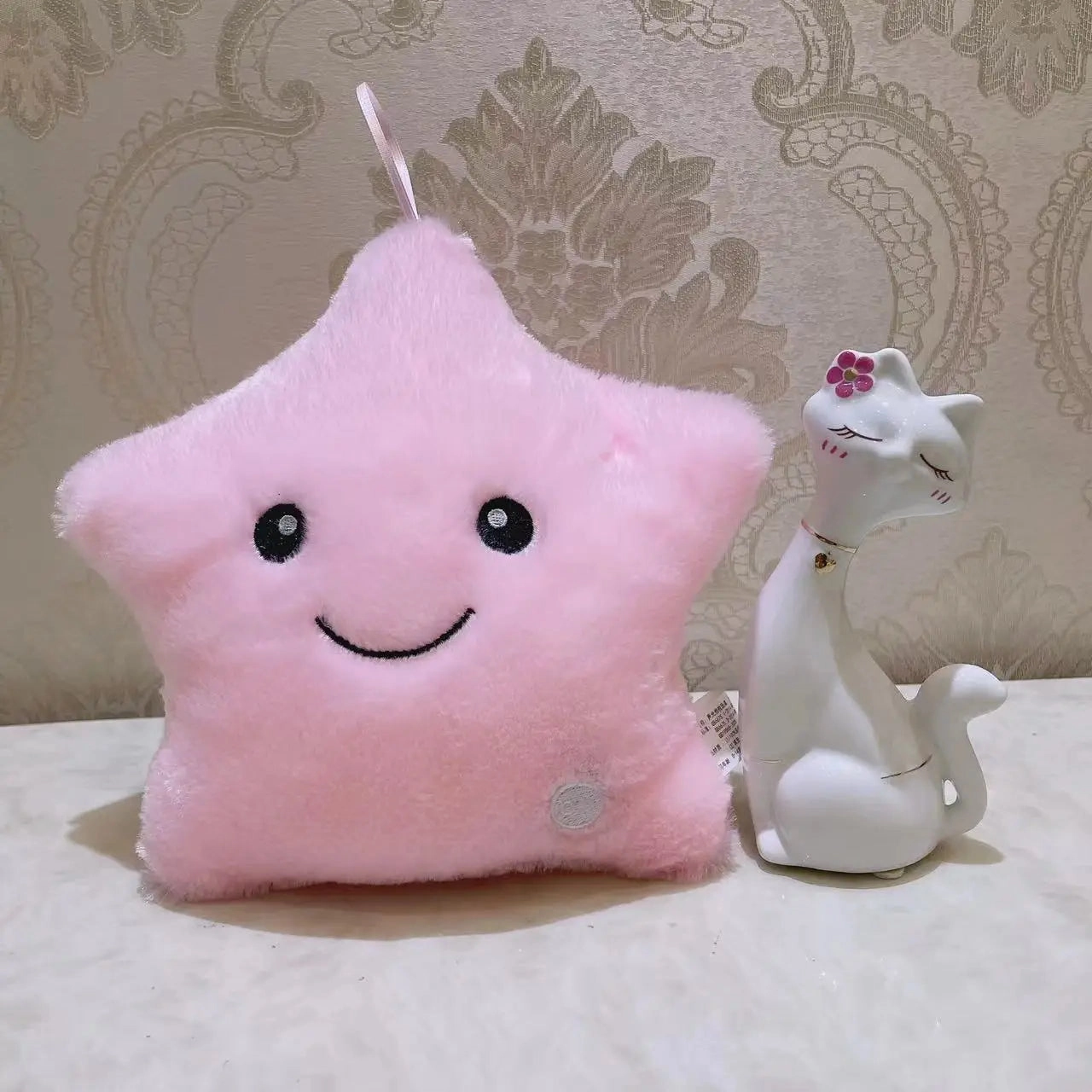 Creative Toy Luminous Pillow Soft Stuffed Plush Glowing Colorful Stars Cushion Led Light Toys Gift For Kids Children Girls