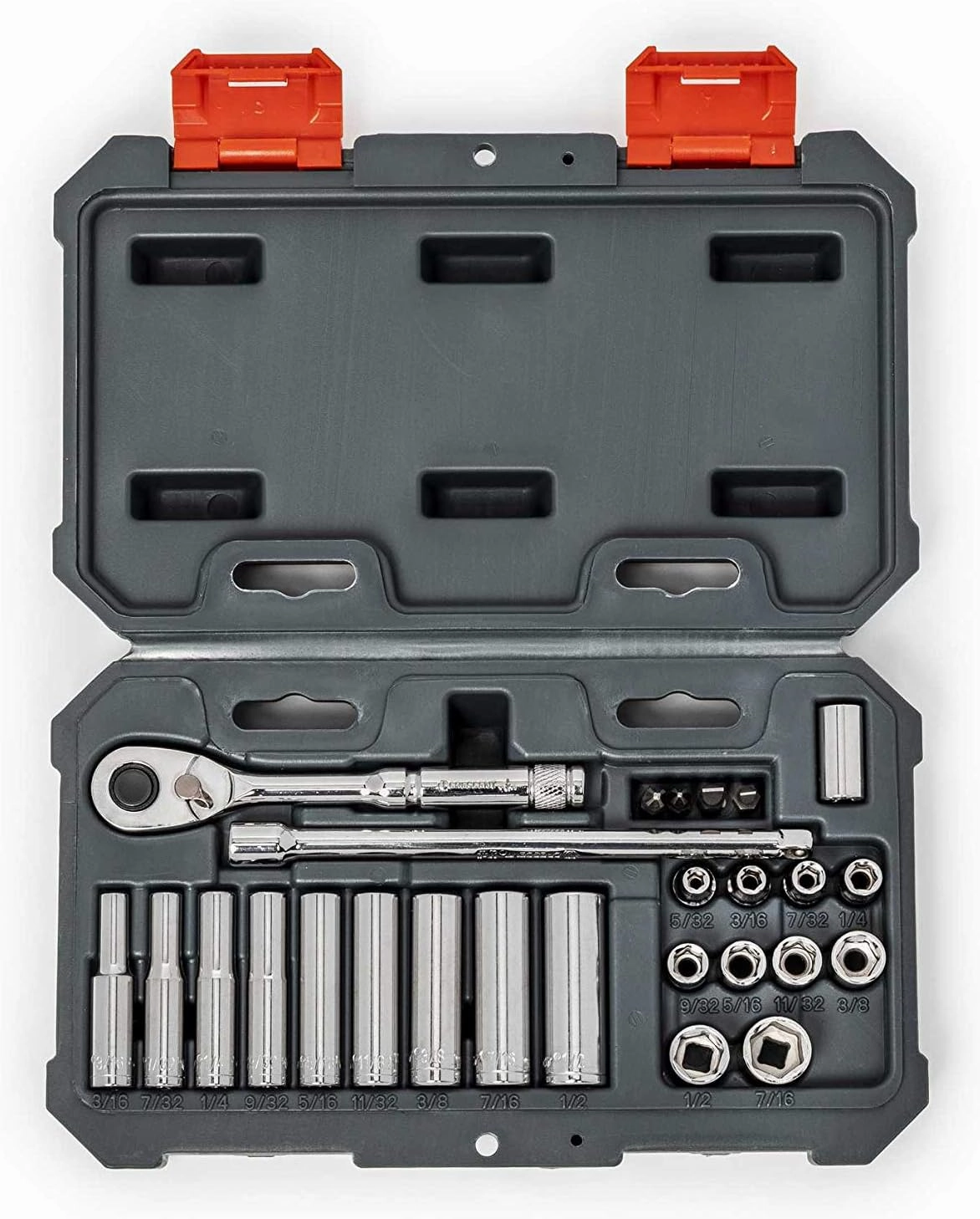 Crescent 26 Piece 1/4" Drive 6 Point Standard & Deep SAE Mechanics Tool Set - CSWS2C