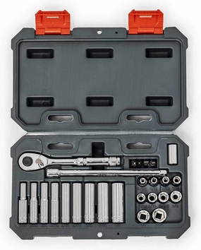 Crescent 26 Piece 1/4" Drive 6 Point Standard & Deep SAE Mechanics Tool Set - CSWS2C