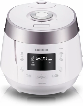 Cuckoo Heating Pressure Cooker & Warmer – 12 built-in programs, Glutinous (white), Mixed, Brown, GABA rice, and more, 10 cups
