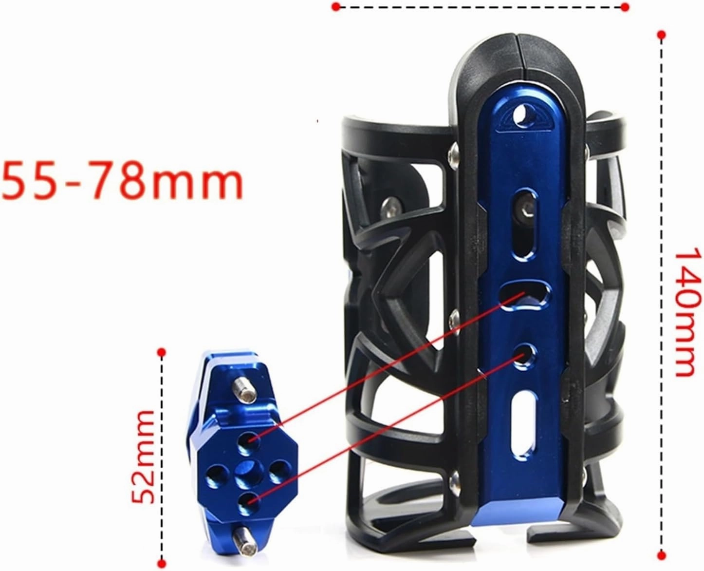 Cup Holder Motorcycle CNC Beverage Water Bottle Drink Cup Holder for H CT125 CT 125 Hunter Cub 2020 2021 2022(Black)
