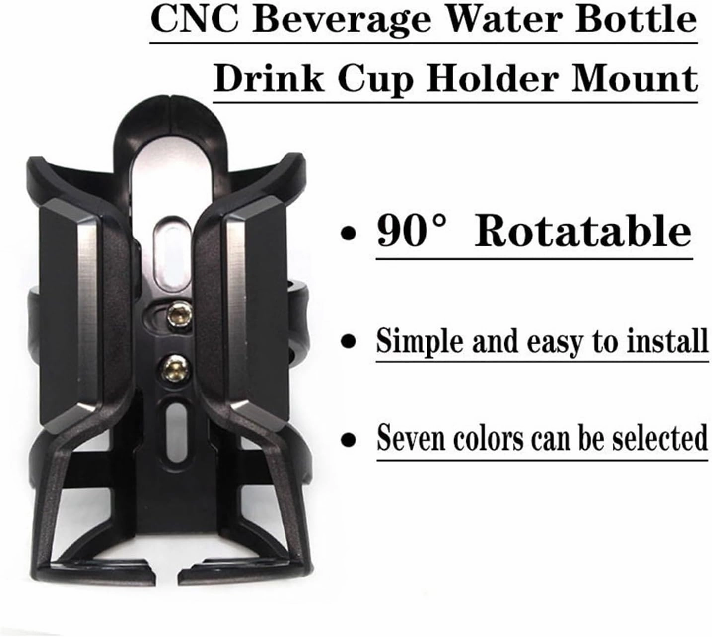 Cup Holder Motorcycle CNC Beverage Water Bottle Drink Cup Holder for H CT125 CT 125 Hunter Cub 2020 2021 2022(Black)