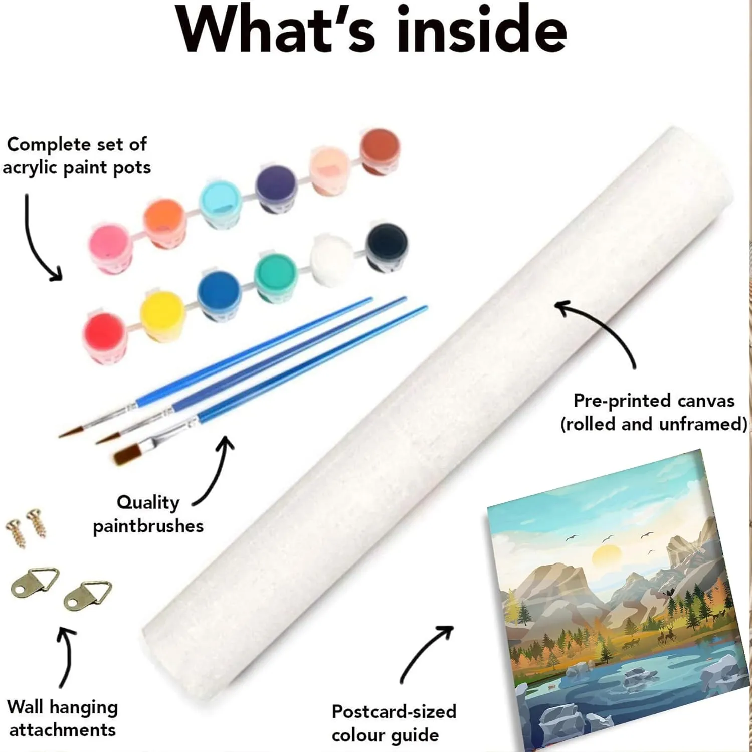 cupmod 6 Packs Paint by Number for Adults Beginners,National Park Painting by Number Kits on Canvas Without Frame,Lanscape Craft Arts for Home Wall Decor