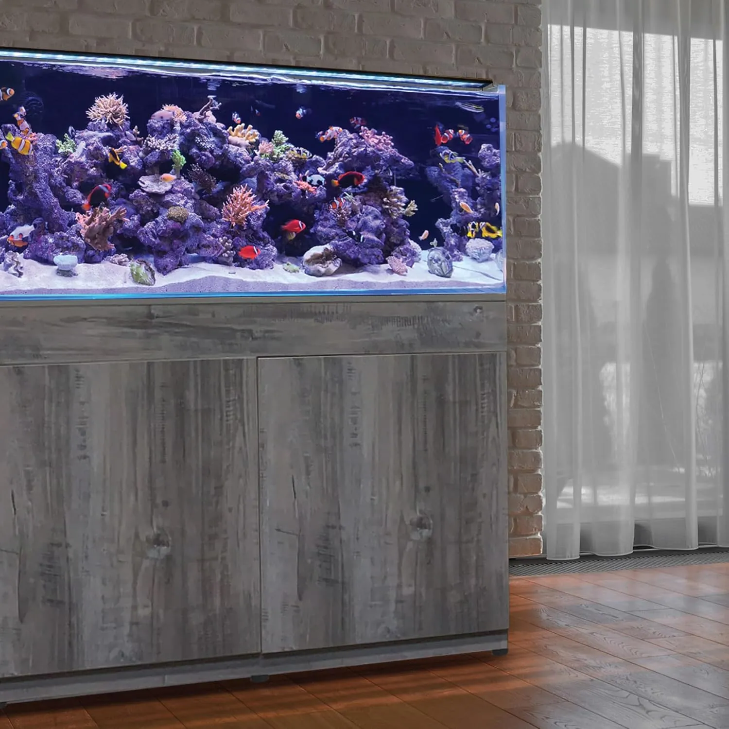 Current USA 24"-36" Inch Orbit Marine LED Saltwater Reef Marine Aquarium Light with Bluetooth App Control | Wireless Lighting & eFlux Wave Pump Control for Fish Tank (4201)