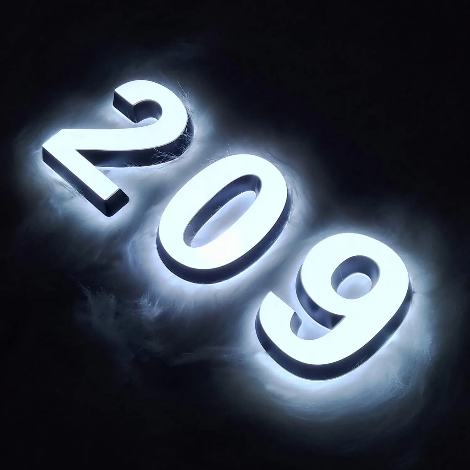 Custom Backlit House Numbers Lumineuse House Number Lighted LED Address Number Sign Light Up Home Number Easy Install (3 Numbers)