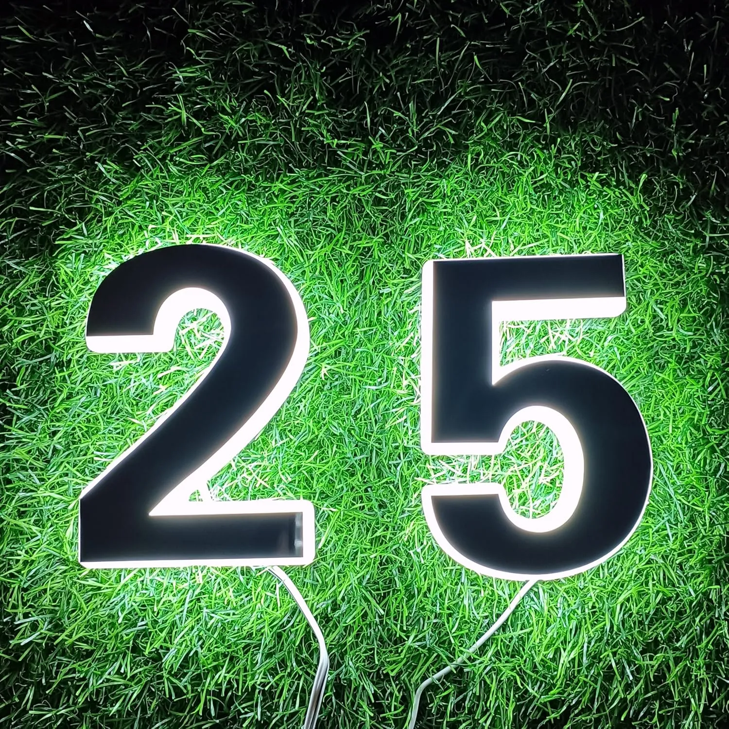 Custom Backlit House Numbers Lumineuse House Number Lighted LED Address Number Sign Light Up Home Number Easy Install (3 Numbers)