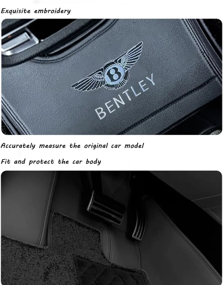 Custom Car Floor Mats for Bentley Bentayga V8/Speed/Hybrid/Diesel 2016-2024 Full Covered Car Floor Liners Non-Slip Carpets All Weather Protection Liners Mats Pads,Bordeaux Red