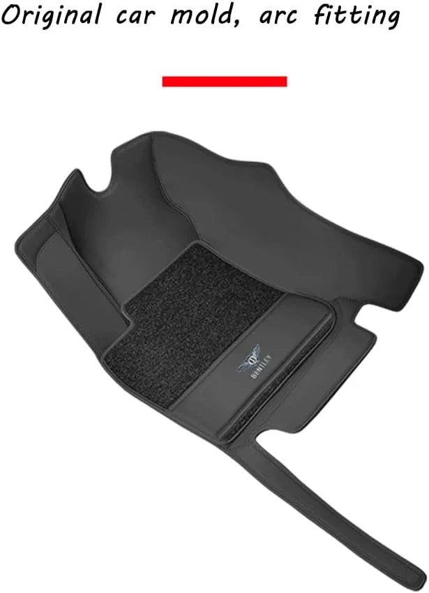 Custom Car Floor Mats for Bentley Bentayga V8/Speed/Hybrid/Diesel 2016-2024 Full Covered Car Floor Liners Non-Slip Carpets All Weather Protection Liners Mats Pads,Bordeaux Red